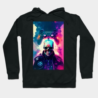 Abstract Cyberpunk Skull Hoodie